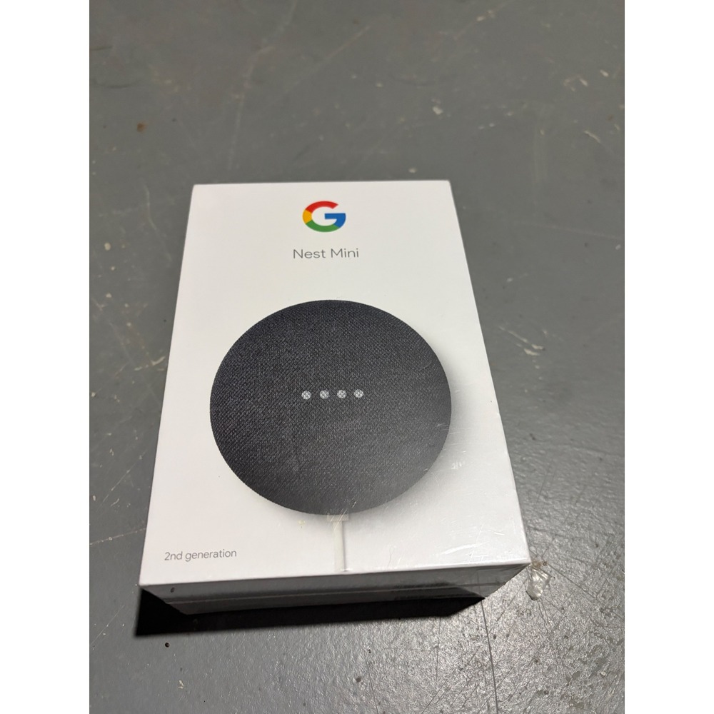 Google Nest Mini 2nd Generation Smart Speaker Charcoal GA00781-US New Sealed